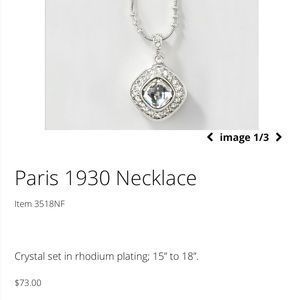 Touchstone crystal by Swarovski Paris Necklace
